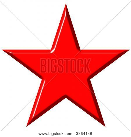 3D Cummunist Red Star