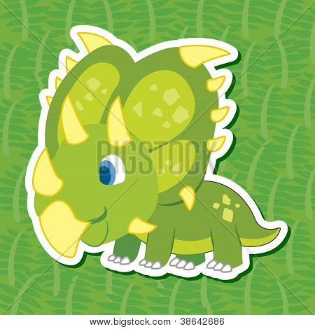 Schattige dinosaurus Sticker