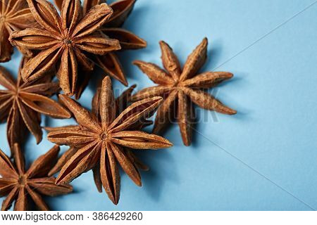 Star Anise Spice Fruits And Seeds. Spice. Seasoning.