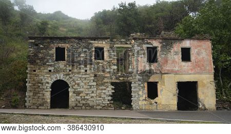 Ruins Of The Ghost Town Of Gairo, Central Sardinia