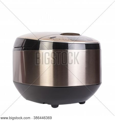 Automatic Modern Multicooker Isolated On White Background. Household Appliances Programmed For The P