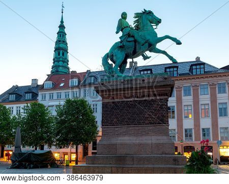 Equestrian Statue Of Bishop Absalon. Copenhagen. Denmark