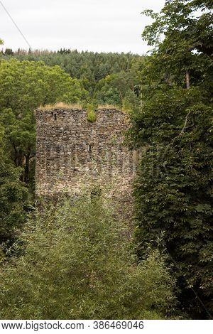 The Tower Of The Castle Bitov, Cultural Monument In The Czech Republic