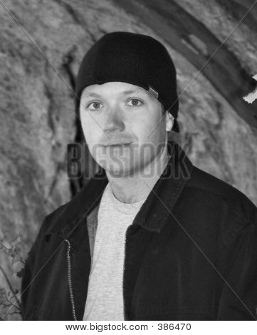 Attractive Man In Black & White