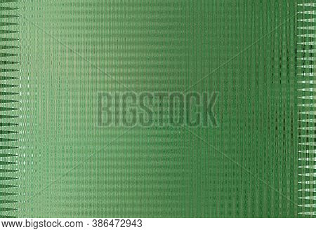 Glass Sheets In Horizontal Position. Texture Of Green Glass Sheets. Transparent Background From Butt