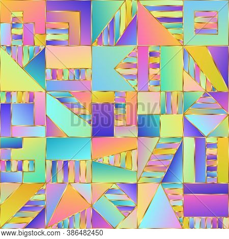 Gradient Seamless Pattern Of Simple Graphic Geometric Shapes Pastel Squares.
Abstract Universal Cont