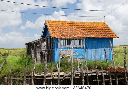 หมู่บ้านโดยทั่วไปหอย Baudissiere ลาที่เกาะ Oleron