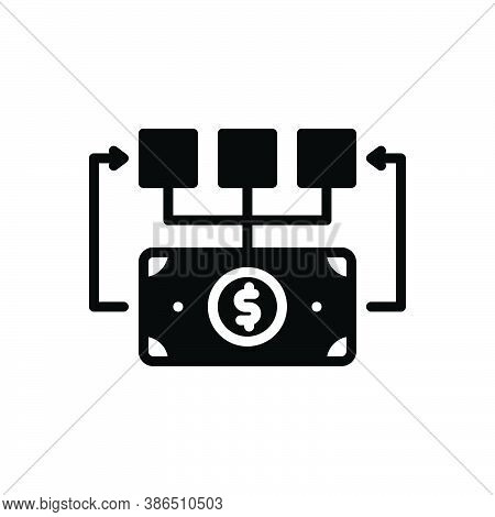 Black Solid Icon For Flow Run Fluxion Work Process Transaction Infographic Algorithm Flowchart Conne