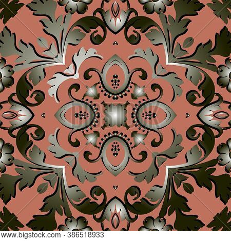 Baroque Vector Seamless Pattern. Vintage Luxury Background. Orna