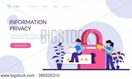 Infomation Pivacy. Cyber Or Web Security Specialist. Digital Data Protection And Safety. Modern Tech