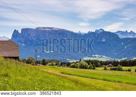 Beautiful Landscape View Of The Mountains In South Tyrol With Mixed Pine And Deciduous Forest, Renon