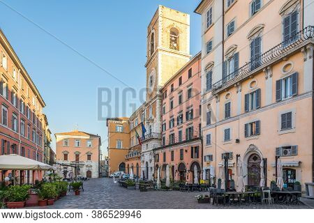 Ancona,italy - September 3,2020 - At The Place Of Plebiscito In Ancona. Ancona Is A City And A Seapo