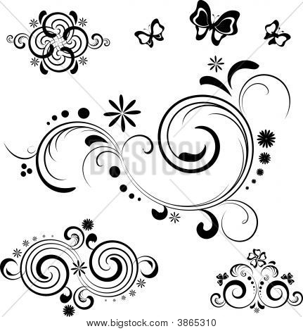 Floral designelementer