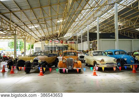Classic Cars In Jesada Technik Museum, Nakhon Pathom, Thailand.