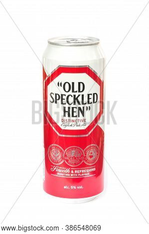 Yateley, Uk - September 22: Can Of Old Speckled Hen English Pale Ale First Brewed By Morland/greene 