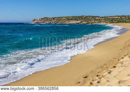 Landscape In The Algajola Beach In Corsica, France