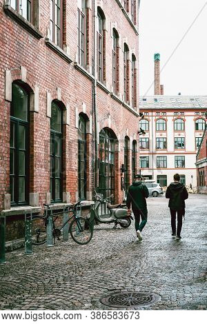 Oslo, Norway - August 11, 2019: Street Scene In Grunerlokka, A Trendy Quarter In Central Oslo