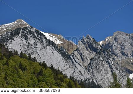 Breathtaking Mountain Panorama In Wildhaus In Switzerland During Springtime 7.5.2020