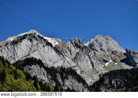 Breathtaking Mountain Panorama In Wildhaus In Switzerland During Springtime 7.5.2020