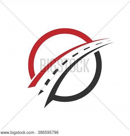Logo Of The Road. Simple Vector Illustration For An Icon, Logo, Or Logo. Flat Style Isolated On Whit