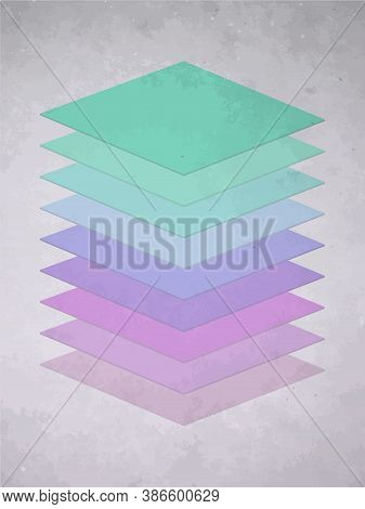 Abstract Vertical Simple Geometric Composition Layered Colour