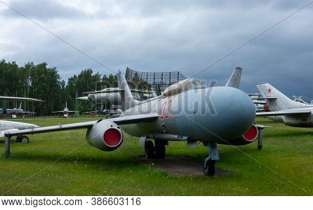 July 18, 2018, Moscow Region, Russia. Soviet Fighter-interceptor Yakovlev Yak-25 At The Central Muse