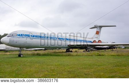 July 18, 2018, Moscow Region, Russia. Soviet Long-haul Passenger Aircraft Ilyushin Il-62 At The Cent