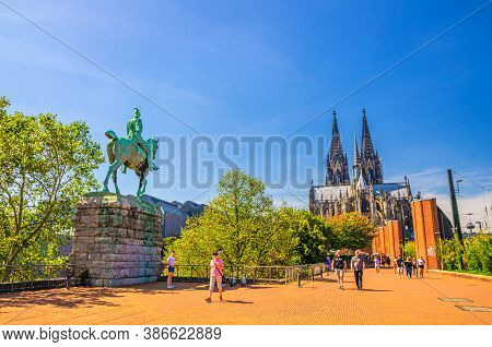 Cologne, Germany, August 23, 2019: Cathedral Roman Catholic Church Saint Peter Gothic Architectural 