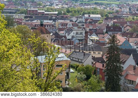 The Little Village Schwandorf In Bavaria, Foto Taken From The Schwammerling