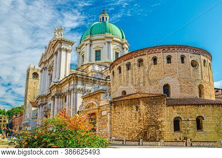 Santa Maria Assunta Cathedral, Duomo Nuovo And Duomo Vecchio La Rotonda, New And Old Cathedral Roman