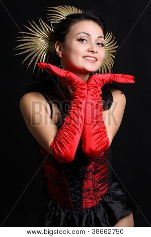 Sexy Moulin Rouge Mädchen tragen heiße Dessous
