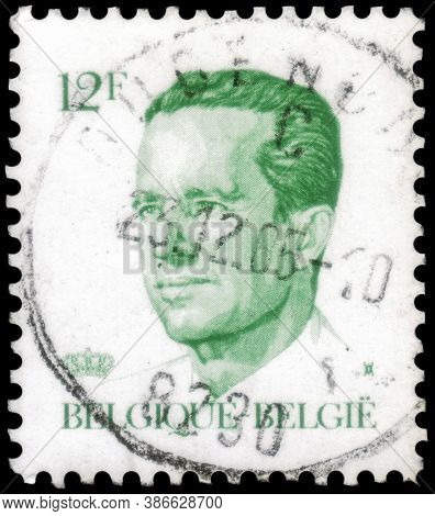 Saint Petersburg, Russia - September 18, 2020: Postage Stamp Issued In Belgium The Image Of The King