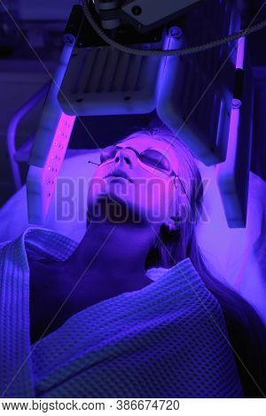 The Doctor Makes Intramuscular Injections Of Botulinum Toxin