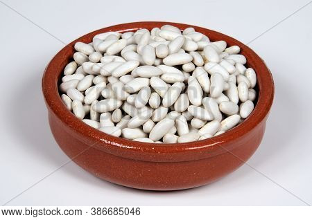 White Beans From Argentina (alubia Larga), Costa Del Sol, Malaga Province, Andalucia, Spain, Europe.