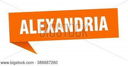 Alexandria Sticker. Orange Alexandria Signpost Pointer Sign