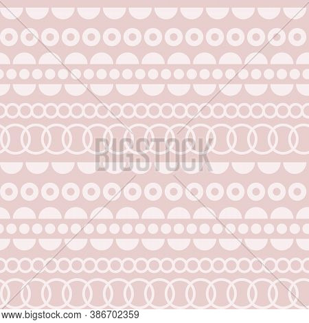 Geometric Dotted Dusty Pink Vector Seamless Pattern