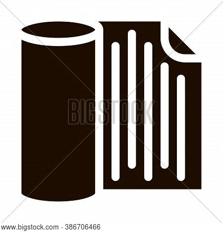 Waterproof Material Napkin Vector Icon. Waterproof Material Table-napkin Sudarium Towel, Industrial 