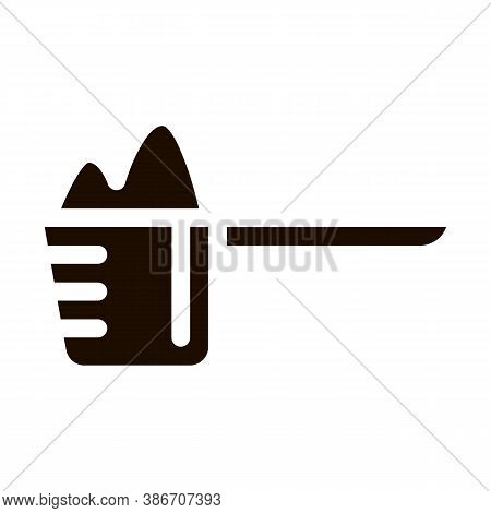 Scoop Of Whey Protein Sport Vector Icon. Creatine Powder Sport Nutrition For Sportsman Pictogram. Di