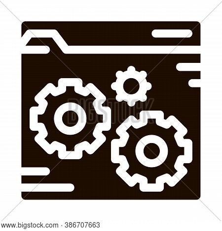 Fixing File Coding System Vector Icon. Binary Coding System, Data Encryption Pictogram. Web Developm