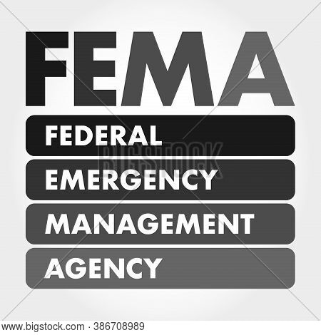 Fema - Federal Emergency Management Agency Acronym, Concept Background