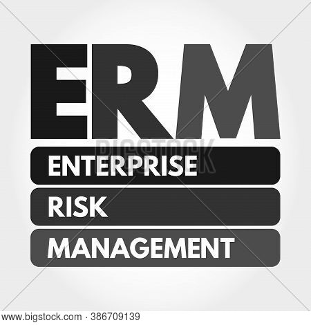 Erm - Enterprise Risk Management Acronym, Business Concept Background