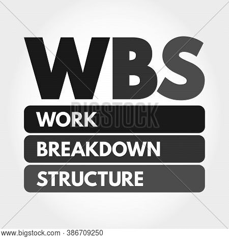 Wbs - Work Breakdown Structure Acronym, Business Concept Background
