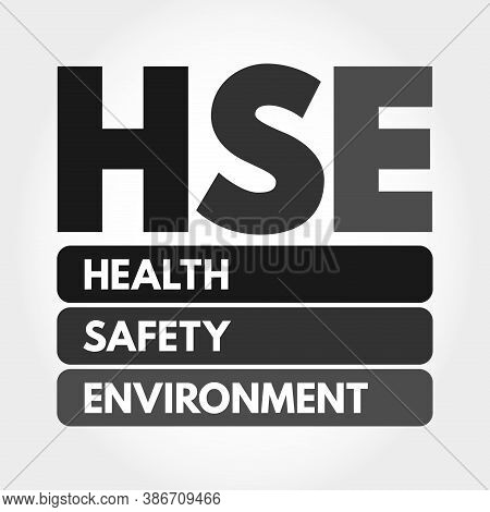 Hse - Health Safety Environment Acronym, Concept Background
