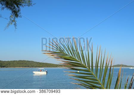 Sunny Morning On The Sea Beach Of Zablace In Croatia