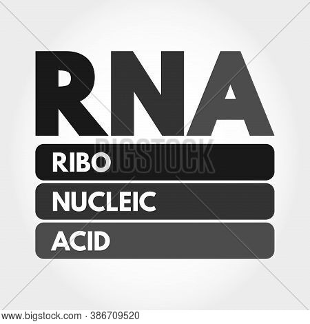 Rna - Ribonucleic Acid Acronym, Medical Concept Background