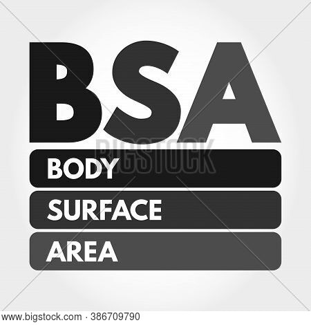 Bsa - Body Surface Area Acronym, Medical Concept Background