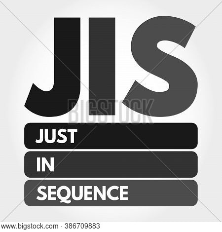 Jis - Just In Sequence Acronym, Business Concept Background