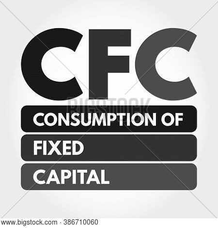 Cfc - Consumption Of Fixed Capital Acronym, Business Concept Background