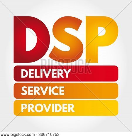 Dsp - Delivery Service Provider Acronym, Business Concept Background