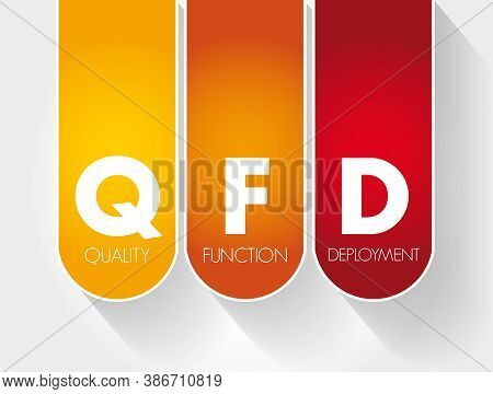 Qfd - Quality Function Deployment Acronym, Business Concept Background